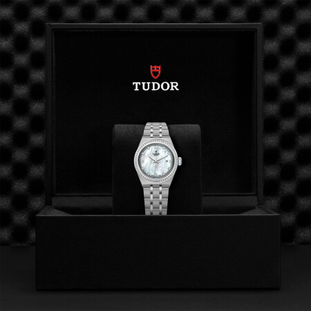 Montre TUDOR Royal boîtier en acier 28 mm, cadran serti de diamants