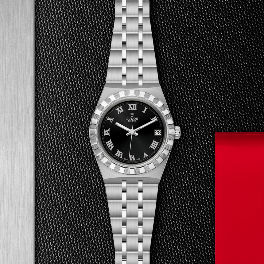 TUDOR Royal 34 mm steel case, dark-coloured dial watch