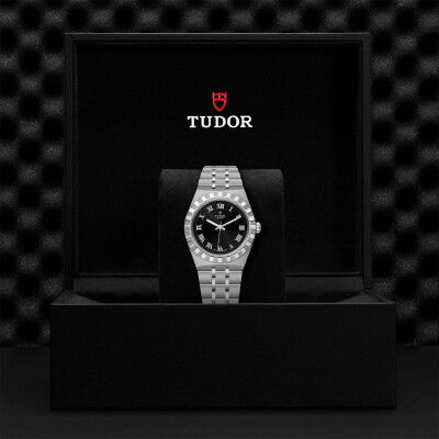 TUDOR Royal 34 mm steel case, dark-coloured dial watch