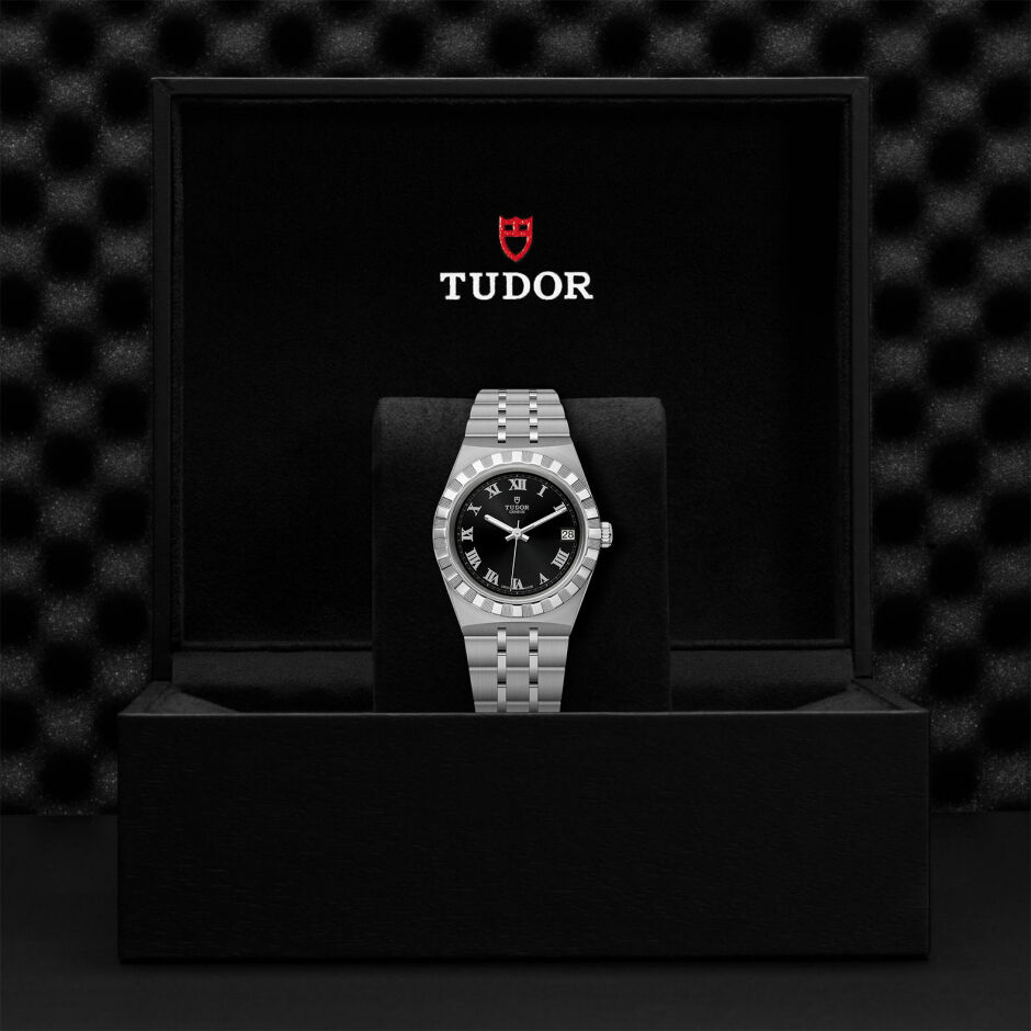TUDOR Royal 34 mm steel case, dark-coloured dial watch