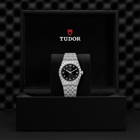 Montre TUDOR Royal boîtier en acier 34 mm, cadran serti de diamants