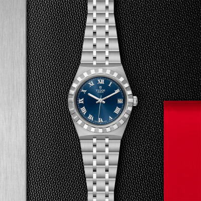 Montre TUDOR Royal boîtier en acier 34 mm, cadran bleu