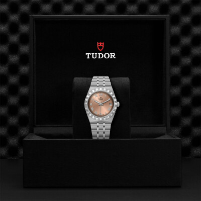 TUDOR Royal watch, 34mm steel case, Salmon dial