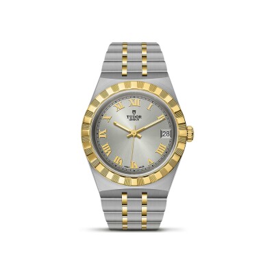 TUDOR Royal 34 mm steel case, yellow gold bezel watch