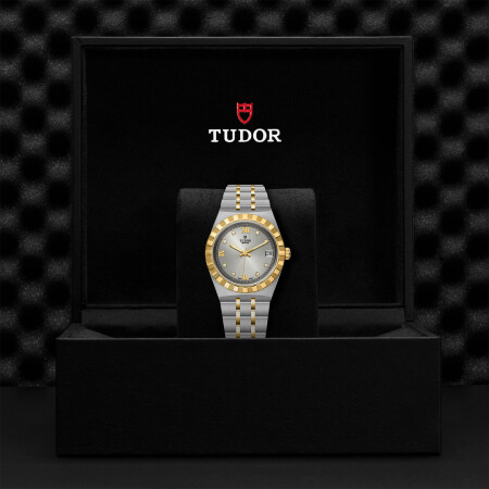 TUDOR Royal 34 mm steel case, diamond-set dial watch