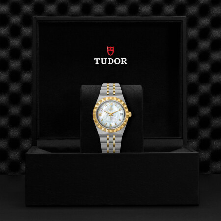 TUDOR Royal 34 mm steel case, diamond-set dial watch