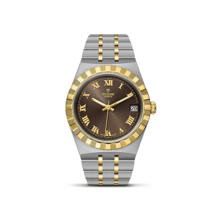 TUDOR Royal watch, 34mm steel case, Yellow gold bezel