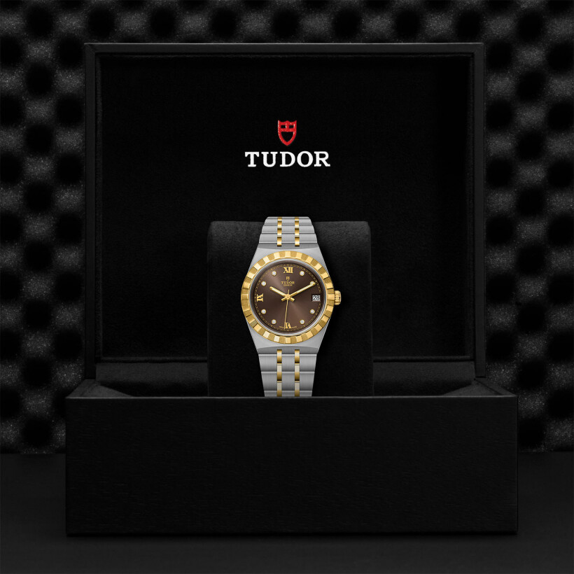 TUDOR Royal watch, 34mm steel case, Diamond-set dial