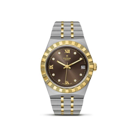 TUDOR Royal watch, 34mm steel case, Diamond-set dial