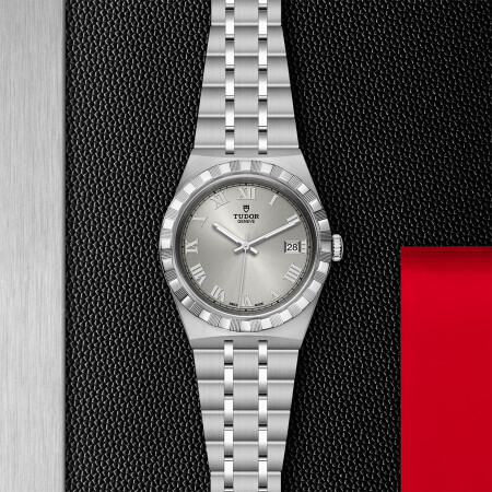 TUDOR Royal 38 mm steel case, silver dial watch