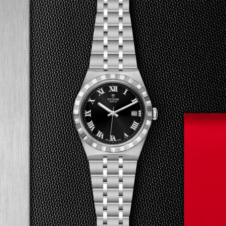 TUDOR Royal 38 mm steel case, dark-coloured dial watch