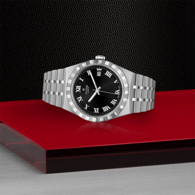 TUDOR Royal 38 mm steel case, dark-coloured dial watch