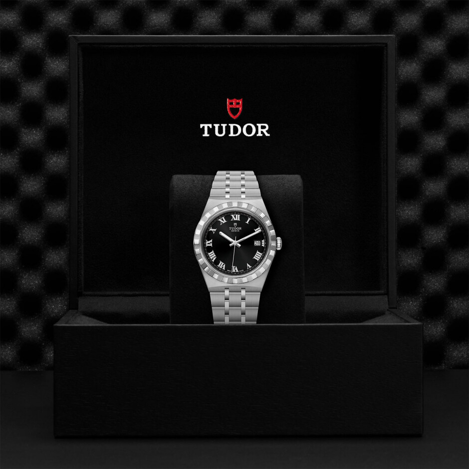 TUDOR Royal 38 mm steel case, dark-coloured dial watch