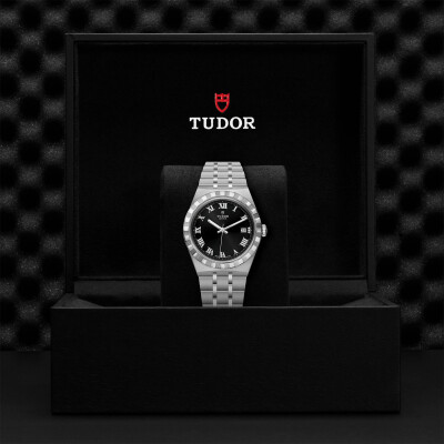 Montre TUDOR Royal boîtier en acier 38 mm, cadran noir