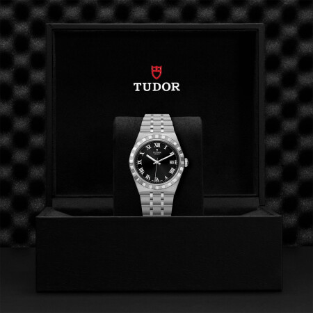 TUDOR Royal 38 mm steel case, dark-coloured dial watch