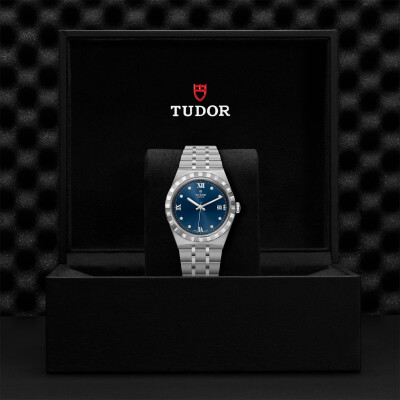 TUDOR Royal 38 mm steel case, diamond-set dial watch