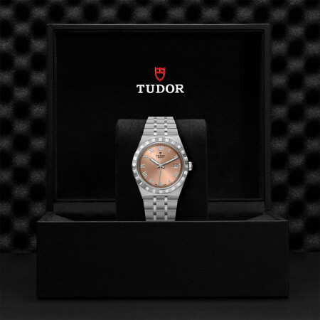 TUDOR Royal watch, 38mm steel case, Salmon dial