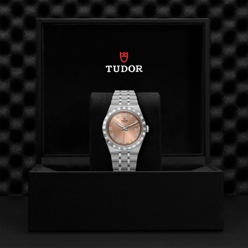 TUDOR Royal watch, 38mm steel case, Salmon dial