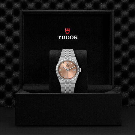 TUDOR Royal watch, 38mm steel case, Diamond-set dial