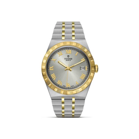 TUDOR Royal 38 mm steel case, yellow gold bezel watch