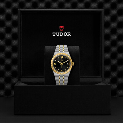 TUDOR Royal 38 mm steel case, diamond-set dial watch