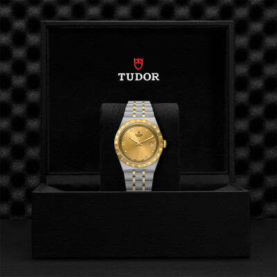 TUDOR Royal 38 mm steel case, diamond-set dial watch