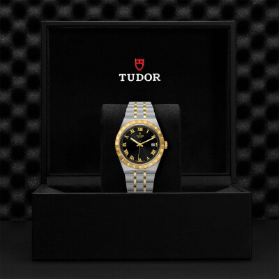 TUDOR Royal 38 mm steel case, yellow gold bezel watch