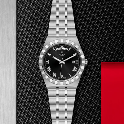 TUDOR Royal 41 mm steel case, dark-coloured dial watch