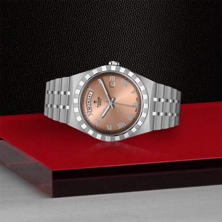 TUDOR Royal watch, 41mm steel case, Salmon dial