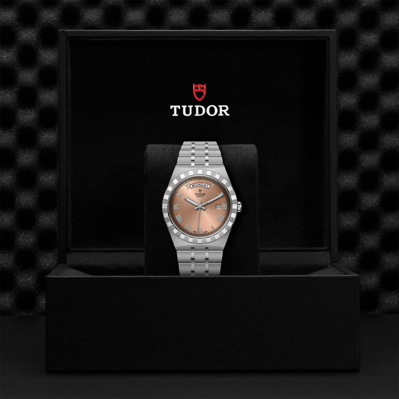 TUDOR Royal watch, 41mm steel case, Salmon dial