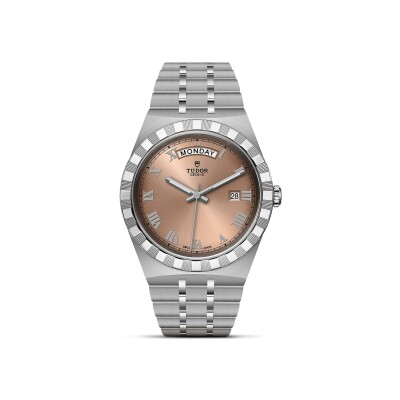 Montre TUDOR Royal boîtier en acier, 41 mm, cadran saumon