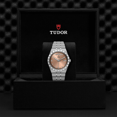 TUDOR Royal watch, 41mm steel case, Diamond-set dial