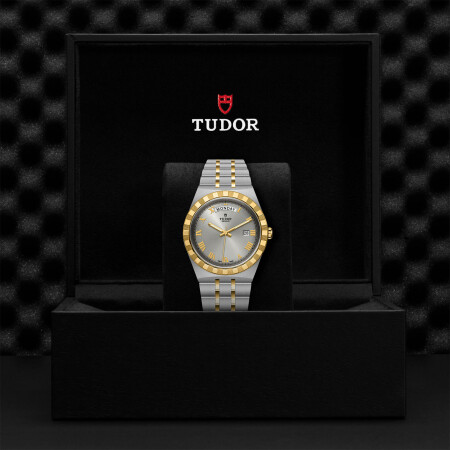 TUDOR Royal 41 mm steel case, yellow gold bezel watch