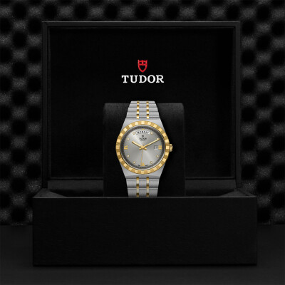 TUDOR Royal 41 mm steel case, diamond-set dial watch