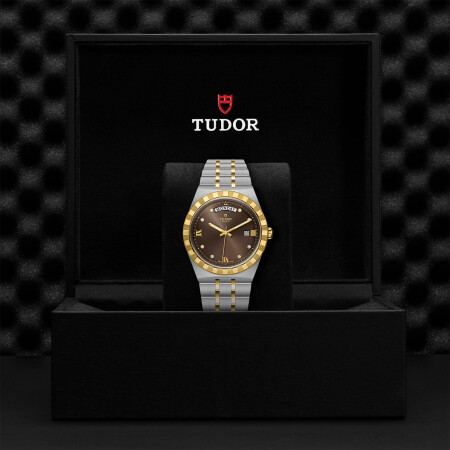 TUDOR Royal watch, 41mm steel case, Diamond-set dial