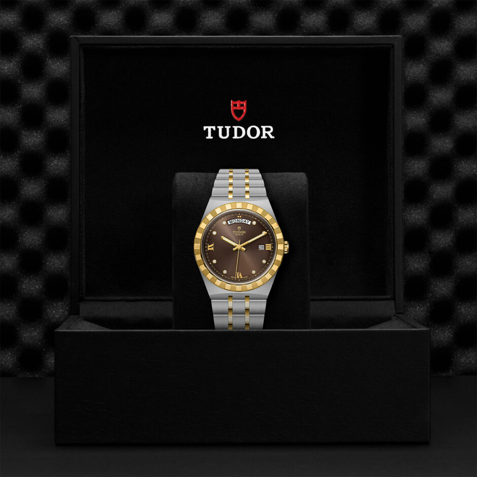 TUDOR Royal watch, 41mm steel case, Diamond-set dial