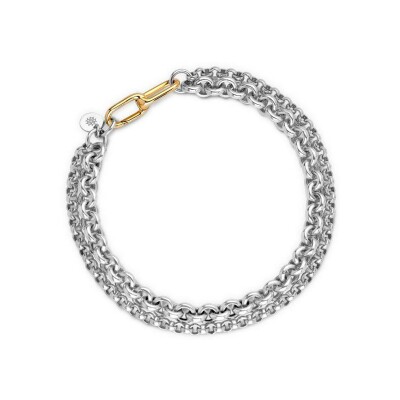 Bracelet Arthus Bertrand Les intemporels en argent et or jaune