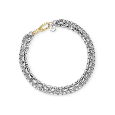 Bracelet Arthus Bertrand Les intemporels en argent et or jaune