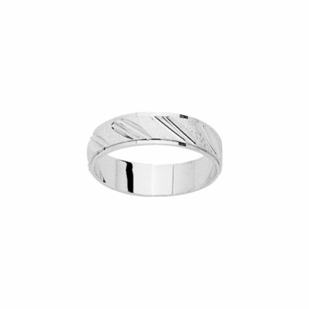 Alliance en or blanc, 4mm