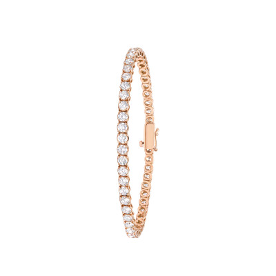 Bracelet Ligne en or rose et diamants