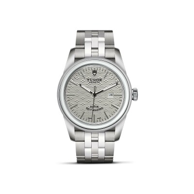 Montre TUDOR Glamour Date boîtier en acier 31 mm, cadran argenté