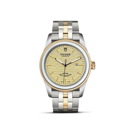 Montre TUDOR Glamour Date boîtier en acier 31 mm, lunette en acier et en or jaune