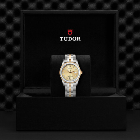 Montre TUDOR Glamour Date boîtier en acier 31 mm, cadran serti de diamants