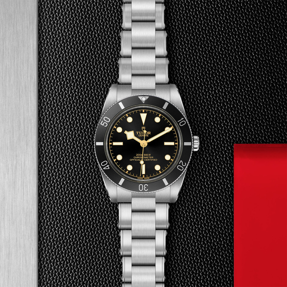TUDOR Black Bay 54 watch, 37mm steel case, Steel bracelet