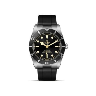 Montre TUDOR Black Bay 54 boîtier en acier, 37 mm, bracelet en caoutchouc noir