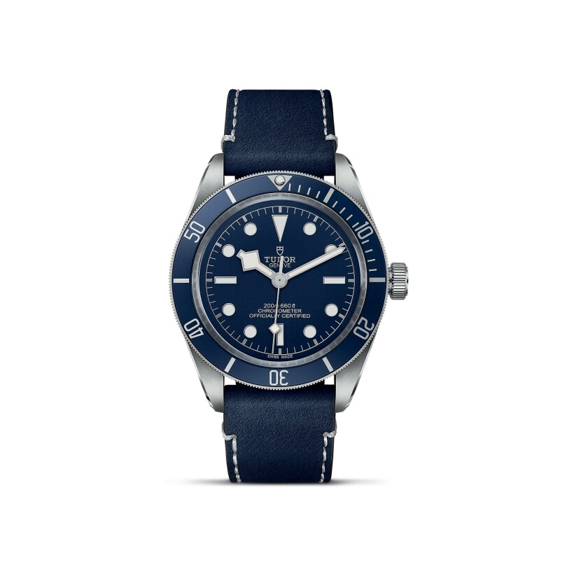 Montre TUDOR Black Bay Fifty-Eight boîtier en acier 39 mm, bracelet « soft touch » bleu