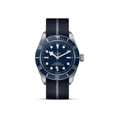 TUDOR Black Bay 58 case in steel 39 mm, blue fabric strap watch