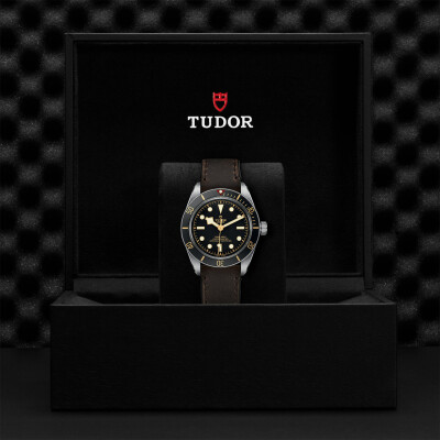 Montre TUDOR Black Bay 58 boîtier en acier 39 mm, bracelet en cuir brun