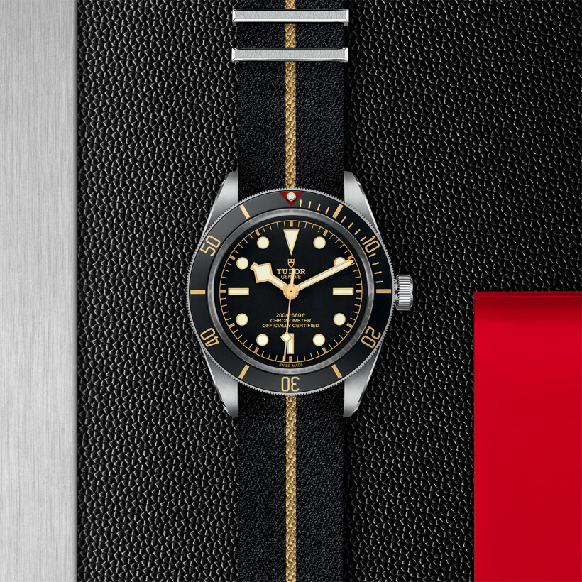 TUDOR Black Bay Fifty-Eight watch, 39 mm steel case, fabric strap