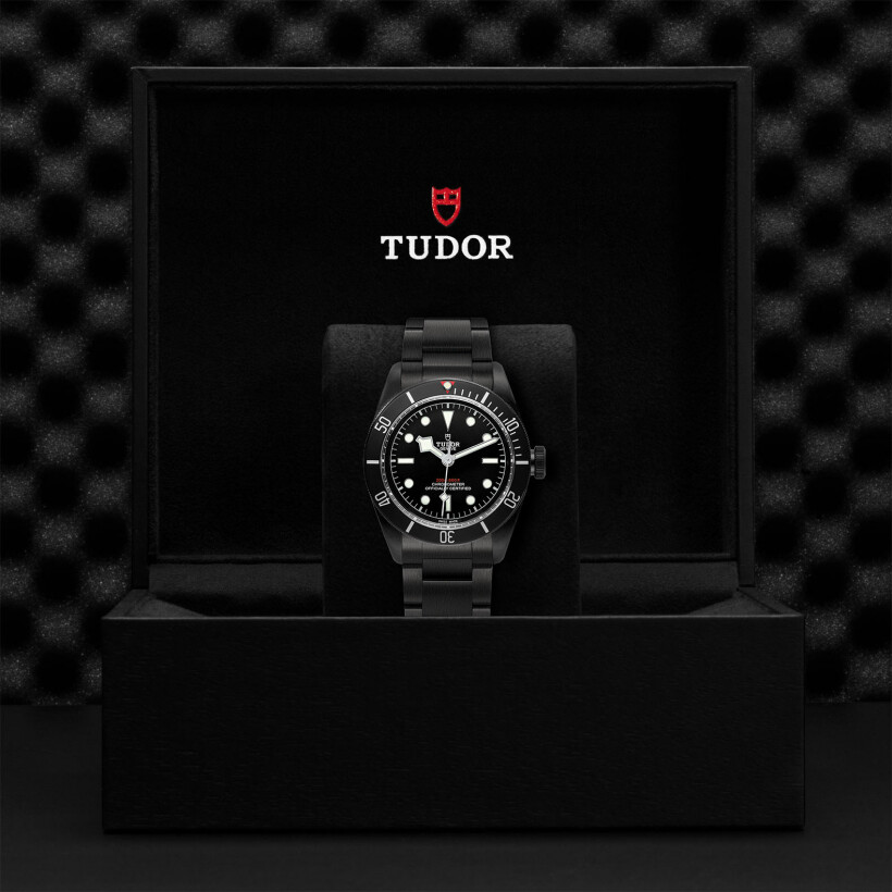 TUDOR Black Bay Dark watch, 41 mm PVD steel case, steel bracelet